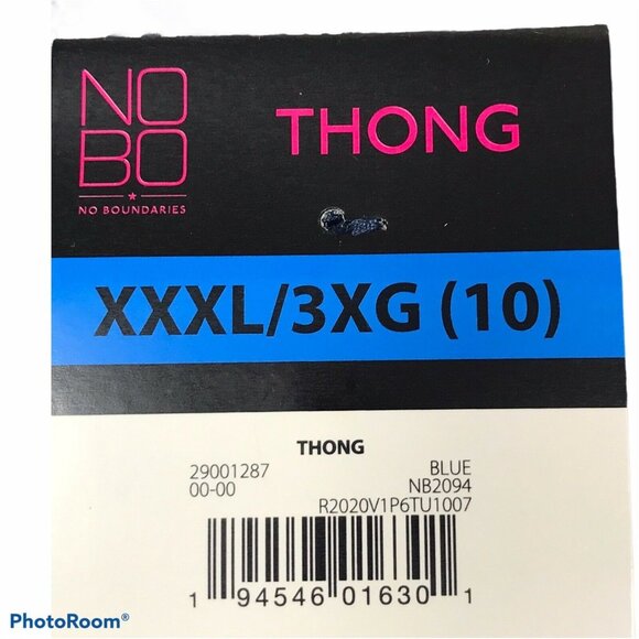 No Boundaries Womens Size XXXL 10 Thong Panty Lace Blue New With Tags - Picture 3 of 9